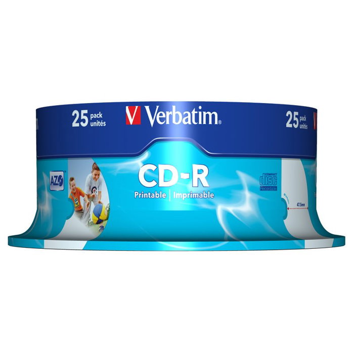Verbatim CD-R Super AZO Imprimible 700MB 52x - Pack de 25 unidades